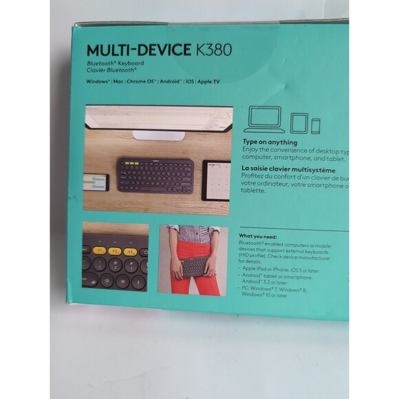 Logitech K380 Multi-Device Wireless Bluetooth Keyboard Android IOS Mac Windows - Picture 6 of 8